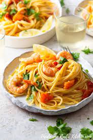 Shrimp Linguine With Burst Tomatoes Parsley Inside The Rustic Kitchen Recipe Shrimp Linguine Seafood Recipes Linguine Recipes