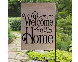 Excited To Share This Item From My Etsy Shop Welcome Flag Spring Yard Flag Summer Welcome Flags Wel Garden Flags Ideas Garden Flag Diy Burlap Garden Flags