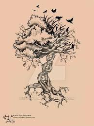 Half Alive Half Not Dna Tattoo Tree Tattoo Family Tree Tattoo