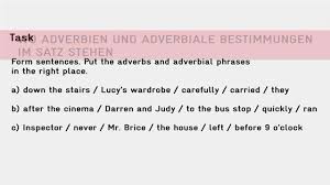 Click on the box beside the best answer. Stellung Von Adverbien Und Adverbialen Bestimmungen Im Satz Learnattack