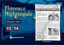 The three newspaper report examples in this pack could be read with your children to gage their knowledge of the features of a newspaper report at the beginning of their learning and at the end. Year 3 Model Text Newspaper Report Florence Nightingale P3 Grade 2 2nd Class Grammarsaurus