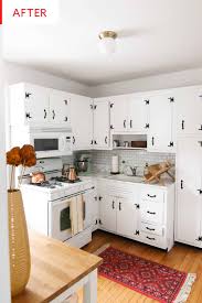 If you want to replace your hardware instead, see our cabinet hardware buying guide for options. Painting Kitchen Cabinets Budget Remodel Before After Apartment Therapy