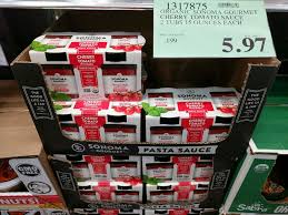 Cherry tomatoes are a small variety of tomato that is named for its shape which resembles a cherry. Sonoma Gourmet Organic Cherry Tomato Pasta Sauce 5 97 Costco Clearance Cherry Tomato Pasta Sauce Tomato Pasta Cherry Tomato Pasta