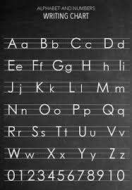 Learn with paw pups (alphabet, . Alphabet And Letter Number Chart 6 Pages White Blackboard Green Chalkboard