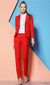 Popular Red Womens Suits Buy Cheap Red Womens Suits Lots From Red Pants Pantsuits For Women Womens Suits Business