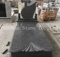 China Impala Black/Natural Granite Cross Carving/Flat/Engraving Headstone  for Graves/Monuments/Memorial /Cemetery