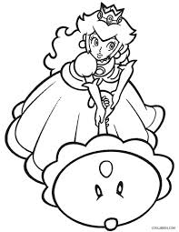 A video game with mario and goomba. Printable Princess Peach Coloring Pages For Kids