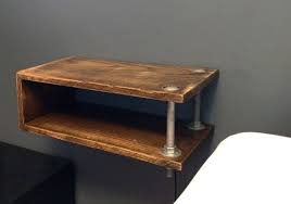 Industrial Floating Night Stand Floating Nightstand Handmade Bedside Tables Bedside Table Design