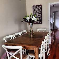 If you're curious to see the design plan before seeing exactly how it came to life. Pin By Naomi Rajendram On Hamptons Style Glass Dining Table Set Stylish Dining Room Dining Table Dimensions