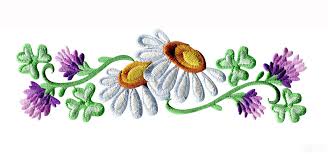 Daisy floral pattern mesh espadrille flat mules. Daisy Floral Border 2 Embroidery Design Embroidery Designs Embroidery Machine Embroidery