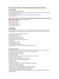 Download soal tes masuk farmasi dan jawaban. Soal Ujian Masuk Profesi Apoteker Universitas Pancasila