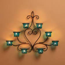 4.5 out of 5 stars. Homesake 8 Votive Chic Black Iron Wall Sconce Candle Holder Blue Candle Wall Art Turquouise Buy Online In Angola At Angola Desertcart Com Productid 93092824