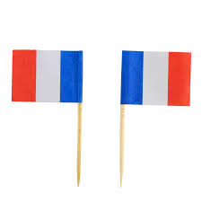 Drapeau français ) ist eine dreifarbige flagge mit drei vertikalen bändern, die blau ( hebeseite ), weiß und rot gefärbt sind. Party Picker Flagge Frankreich Weiss Blau Rot Le Tricolore 50 Stuck