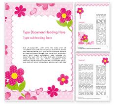 Download frame word templates designs today. Cute Flowers Frame Word Template 14866 Poweredtemplate Com