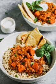 Slow Cooker Sweet Potato And Lentil Tikka Masala Vegan Recipe Slow Cooker Sweet Potatoes Vegan Slow Cooker Slow Cooked Meals