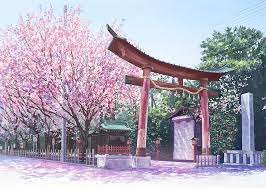 More images for temple sakura anime » Hd Wallpaper Anime Shrine Cherry Blossom Torii Tree Plant Nature Religion Wallpaper Flare