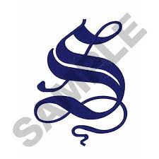 They must be embroidered on . Calligraphy Letter S Embroidery Designs Machine Embroidery Designs At Embroiderydesigns Com