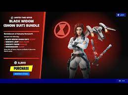 Fortnite is as much a social space as a shooter at this point. Black Widow Snow Suit Bundle Black Widow Snow Suit Skin Widowmaker Glider Widow S Fangs Pickaxe