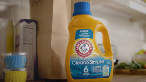 Made with 6 essential ingredients and water: Crisp Clean Liquid Laundry Detergent Arm Hammer Clean Simple