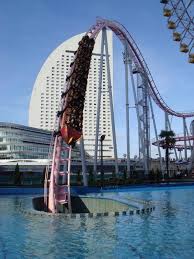 Yokohama Cosmoworld Diving Coaster Vanish Roller Coaster Amusement Park Rides Beautiful Places To Visit