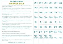 Garage Sale Tags Nbridge Club