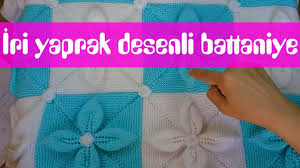 Yaprak Desenli 3boyutlu Motif Isleme Bebek Battaniyesi Yapimi S Izobrazheniyami Vyazanie Vyazanoe Odeyalo Odeyalo