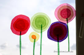 Mit kindern basteln für ostern. Tutorial Fensterbild Blumen Im Sommer Selber Basteln