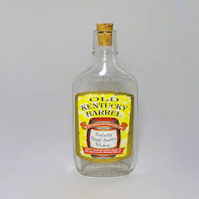Vintage Old Kentucky Barrel Half Pint Whiskey Bottle Whiskey Bottle Whiskey Bottle