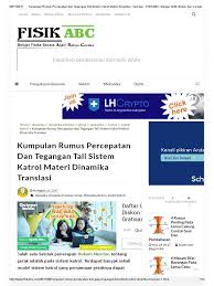 Rumus percepatan sistem pada katrol. Kumpulan Rumus Percepatan Dan Tegangan Tali Sistem Katrol Materi Dinamika Translasi Fisikabc Belajar Aktif Bebas Dan Cerdas
