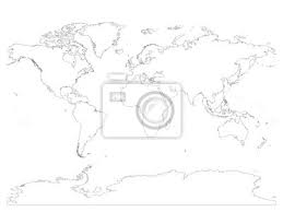 Häng sie in dein schlafzimmer, ins büro oder einfach an jede leere wand, die dir begegnet. Hoch Detaillierte Umrisse Der Weltkarte Mit Der Antarktis Einfache Fototapete Fototapeten Europa Antarktis Dunne Myloview De