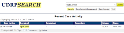 UDRP Filed Against CPM.com (Updated)