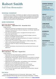 How to mention skill in biodata. Homemaker Resume Samples Qwikresume