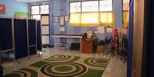 Living room sofa pillow shelves living room background cartoon living room cartoon house. Usaha Kesehatan Sekolah Uks