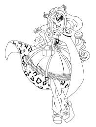 This coloring page features two important characters from monster high spectra vondergeist and skelita calaveras. Free Monster High Coloring Pages To Print For Kids