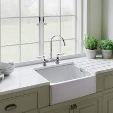 This beautifully designed farmhouse sink instantly elevates any kitchen. Rangemaster Farmhouse Belfast 1 0 Bowl White Ceramic Kitchen Sink Cfbl595wh Kitchen From Taps Uk