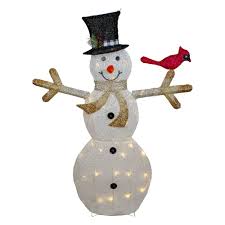 Canadians' #1 choice to save money on holiday décor*. 49 White And Black Led Lighted Snowman With Top Hat Christmas Outdoor Decoration Walmart Com Walmart Com