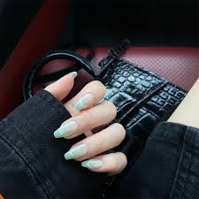 Plain and glitters acrylic nails. 2021 Fashion With Glue 24pcs Set Long False Nails Through Green French Short Ballet Acrylic Nails Nail Art Design French Tip Fake Nails Nail Art Set Shopee Philippines