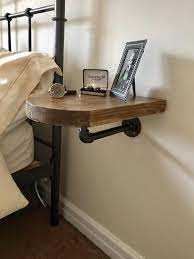 See more ideas about small bedside, small bedside table, white bedside table. Bedside Wall Hung Table Iron Bracket Support Space Saving Table Top Beautiful Thick Timber Solid Space Saving Shelves Space Saving Table Bedside Table Diy