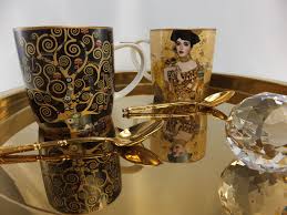 Get it while it's hot! Gustav Klimt Tree Of Life Porcelain Coffee Cup In A Metal Box Deluxe By Mjs