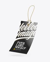 This vintage label tag mockup is a free download. Glossy Hang Tag Label Mockup In Object Mockups On Yellow Images Object Mockups