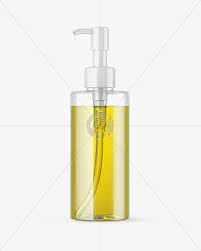 Clear Cosmetic Bottle With Oil Mockup In Bottle Mockups On Yellow Images Object Mockups