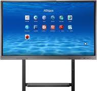 Soulaca 55 inches Education Smart Interactive Electronic Whiteboard for  Class School Teacher Teaching Smart White Board Android WiFi with Rolling  ...