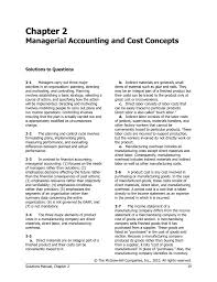 Chapter 2 quiz solutions 1. Kunci Jawaban Cost Management Accounting And Control Kanal Jabar
