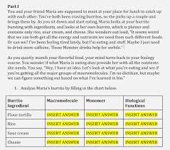 5) the following questions are based on the 15 molecules illustrated in figure 5.8. Biological Macromolecules Chart Objektiv