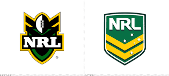 What better way to spend time at home than by colouring in your favourite team mascots. Nrl Logo Before And After National Rugby League Rugby League Logo Design