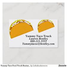 Need to book an event or someone to cater your next party with delicious tacos? Yummy Taco Food Truck Business Cards Zazzle Com Food Truck Business Yummy Taco Taco Food Truck