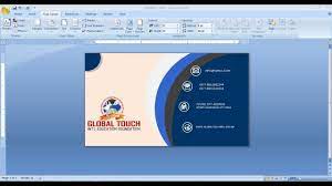 Use a word business card template to design your own customised cards by adding a logo or tagline. How To Make Business Card Design In Ms Word Visiting Card Design In Ms Word Youtube