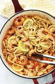 Pates Aux Crevettes A L Ail Et Citron Recette Rapide Recette Pates Crevettes Recette Recettes De Cuisine