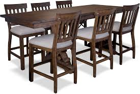 Perfect for setting behind sofas and. Charthouse Counter Height Dining Table And 6 Stools American Signature Furniture