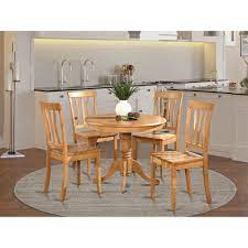Mission oak dining table arts and crafts dining chair in traditional form. 5 Pc Dining Set Kitchen Table And 4 Chairs In Oak Finish